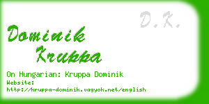 dominik kruppa business card